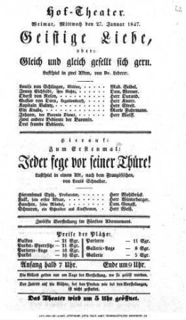 Geistige Liebe, oder: Gleich und gleich gesellt sich gern