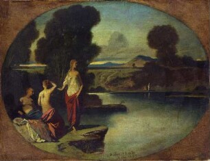 Drei Mädchen am Wasser