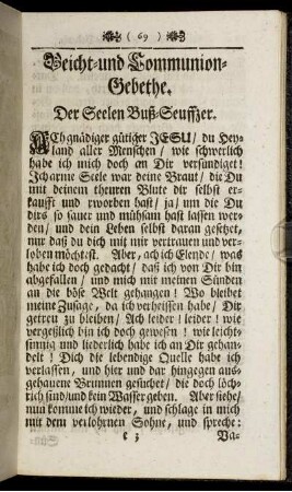 Beicht- und Communion-Gebethe.