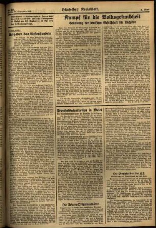 Dritte Ausgabe vom Freitag, den 25. September 1936.