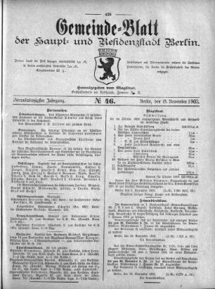 1903,46: No. 46, 15. November 1903