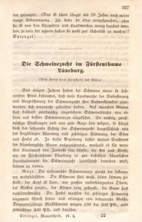 Die Schweinezucht im Fürstenthume Lüneburg.