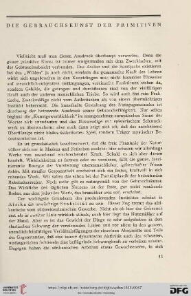 Die Gebrauchskunst der Primitiven