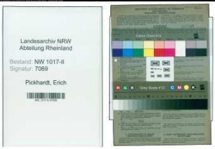 Entnazifizierung Erich Pickhardt , geb. 23.08.1901 (Post)