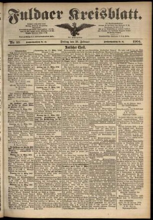 Zweite Ausgabe vom Freitag, den 26. Februar 1904.