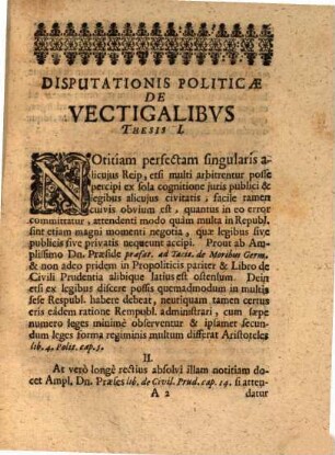 Disputatio politica de vectigalibus