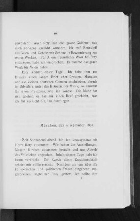 München, den 9. September 1891