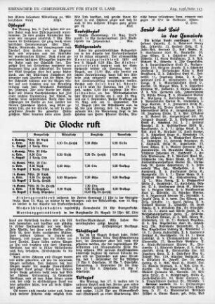 Freud und Leid in der Gemeinde