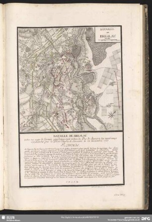 Bataille De Breslau. entre un corps de l'armée prussienne aux ordres du Duc de Bevern & les impériaux commandés par le Prince Charles de Lorraine le 22 Novembre 1757