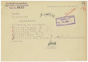 Strafakte Hagenmeyer, Erich, Polizeidirektor, Ulm, Bd.1 Qu.26-60