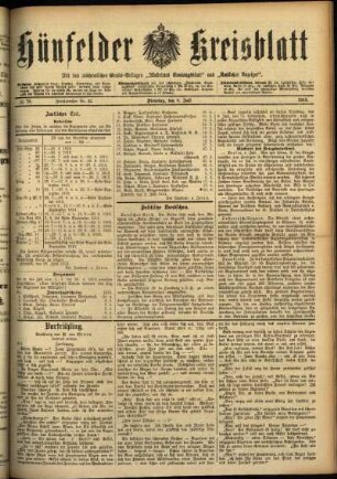 Ausgabe vom Dienstag, den 08. Juli 1913.
