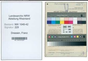 Entnazifizierung Franz Dreesen , geb. 01.01.1886 (Angestellter)