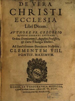 De vera Christi Ecclesia Libri decem