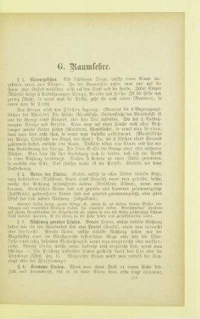 G. Raumlehre