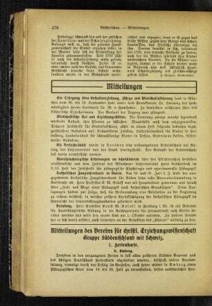 Wirtschaftliche Not und Erziehungsstätten