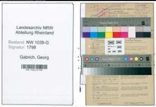 Entnazifizierung Georg Gabrich , geb. 02.04.1912 (Lehrer)