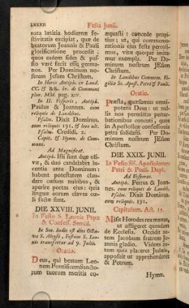 LXXXII-LXXXVII, Die XXVIII. Junii; ...