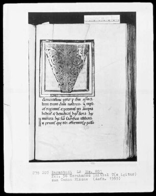 Laacher Sakramentar — Initiale T (eigitur), Folio 56 recto