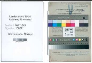 Entnazifizierung Christel Zimmermann , geb. 11.05.1917 (Koechin)