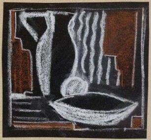 Stilleben II. Kanne, Schale, Frucht