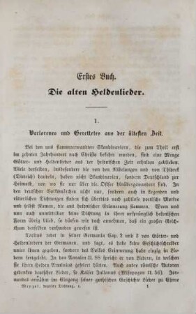 1. Verlorenes und Gerettetes aus der ältesten Zeit