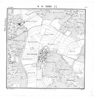 Kartenblatt NO XXXVI 44 Stand 1831