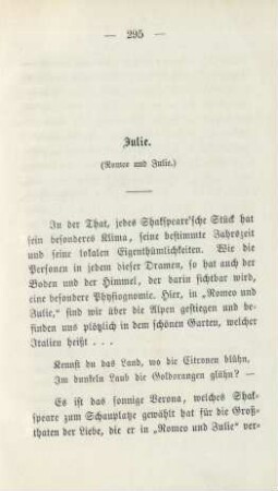 Julie. (Romeo und Julie.)
