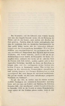 Zur Reform des lateinischen Unterrichts auf Gymnasien und Realschulen, 3,1