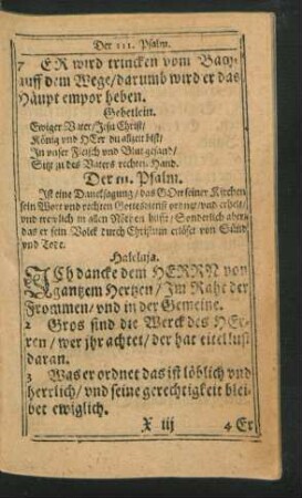 Der 111. Psalm. - DEr 120. Psalm.