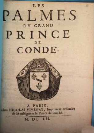 Les Palmes du grand Prince de Condé