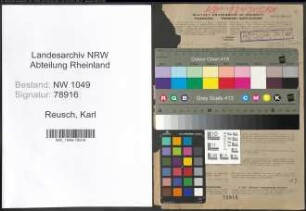 Entnazifizierung Karl Reusch , geb. 28.02.1896 (Inspektor)