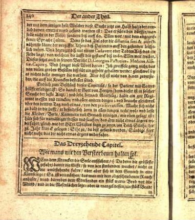 Das Dreyzehende Capitel. Wie mans mit den Verstorbenen halten sol.