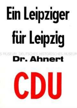Flugblatt der CDU zur Kommunalwahl am 6. Mai 1990