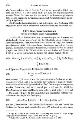 § 119. Eine Formel von Schwarz für die Oberfläche einer Minimalf lache