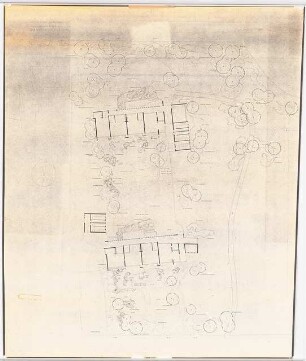 Grünflächen an der Volksschule, Leverkusen: Lageplan mit Gartenplan 1:200