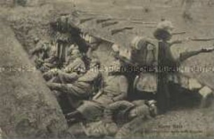 Soldaten im Schützengraben
