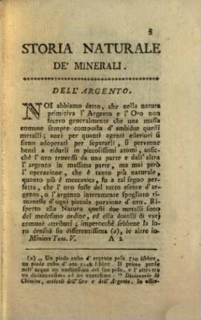 Storia Naturale De' Minerali, 5