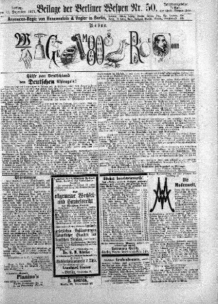 Beilage der Berliner Wespen Nr. 50