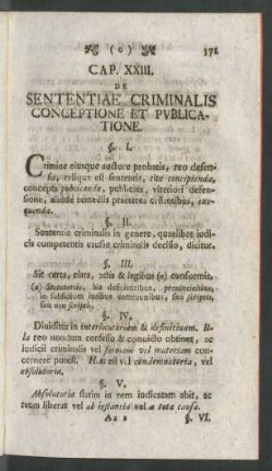 Cap. XXIII. De Sententiae Criminalis Conceptione Et Publicatione