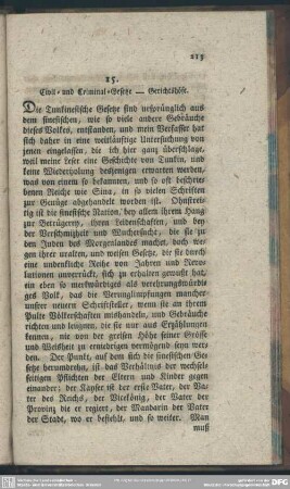 15. Civil- und Criminal-Gesetze