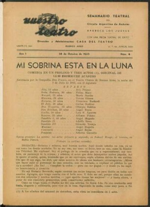 1933000400: Mi sobrina está en la luna : comedia en tres actos