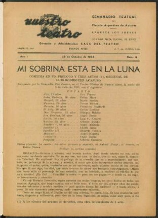 1933000400: Mi sobrina está en la luna : comedia en tres actos