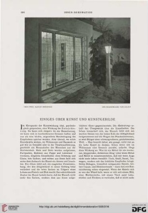 47: Einiges über Kunst und Kunstgebilde
