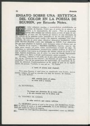 Ensayo sobre una estética del color en la poesía de Eguren