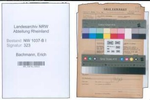 Entnazifizierung Erich Bachmann , geb. 00.00.0000 (Justizangestellter)
