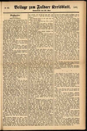 Zweite Ausgabe vom Samstag, den 29. Mai 1897.