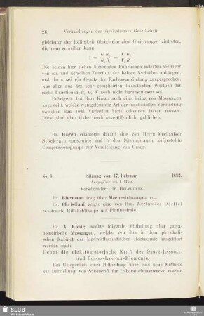 No. 3. Sitzung vom 17. Februar 1882