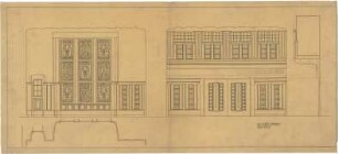 Billing, Hermann; Gernsbach, Scheffelstr. 1; Villa Weber - Wandvertäfelung (Grundriss; Ansicht; Schnitt)