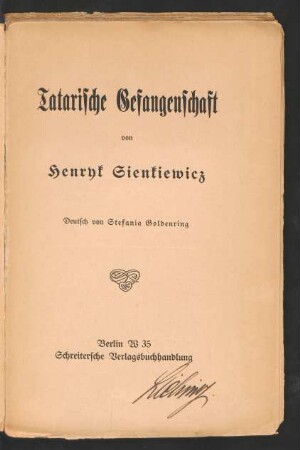 Tatarische Gefangenschaft