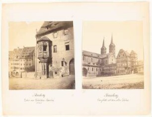 Erker am Sebaldus-Pfarrhof, Nürnberg / Domplatz mit dem alten Schloss, Bamberg: Ansichten